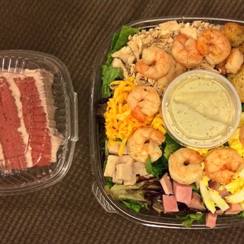 Newk's Eatery - Newk's Ultimate Salad w/ Remoulade Dressing (I added eggs and shrimp) - & a slice of their strawberry cake - YUM!! - Pizza Near Me - Monroe, Louisiana