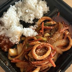 Hyundai Korean Restaurant - stir-fried squid