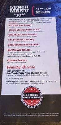 Menu photo 8 Cold Beers & Cheeseburgers Euless, TX Menu photo 8 Cold Beers & Cheeseburgers Euless, TX