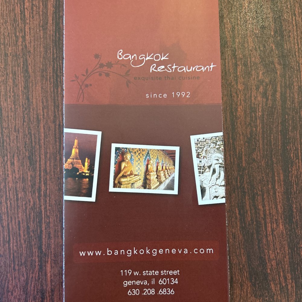 the menu for the restaurant