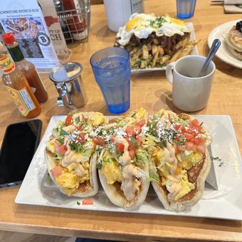 Brownstone Pancake Factory - Carnitas Breakfast Pancake Tacos - Breakfast & Brunch Near Me - Edgewater, New Jersey Brownstone Pancake Factory - Carnitas Breakfast Pancake Tacos - Breakfast & Brunch Near Me - Edgewater, New Jersey