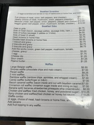 Menu photo 1 The Waffle Company Mount Vernon, IL