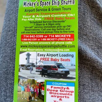 Mickey's Space Ship Shuttle - Airport Shuttles Near Me - Anaheim, California