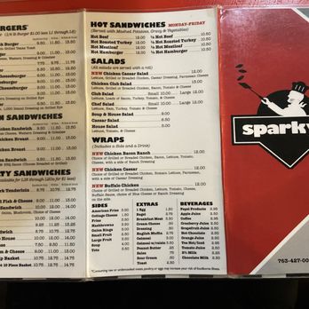 Sparky's Cafe - Menu - Breakfast & Brunch Near Me - Anoka, Minnesota
