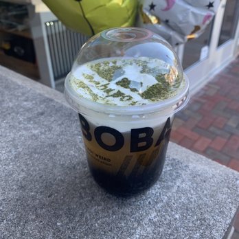 BobaPop Tea Bar - Germantown - Japanese brown rice tea with foam - Bubble Tea Near Me - Germantown, Maryland