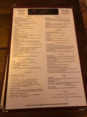 Menu photo 6 Las Tablas Colombian Steakhouse Chicago, IL