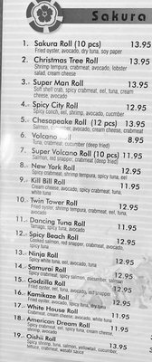 Menu photo 4 Sakura Japanese Restaurant Virginia Beach, VA