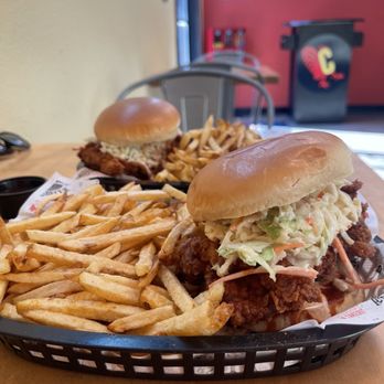 Cluckers - SPICY Clucker w/Fries - Chicken Shop Near Me - Reno, Nevada