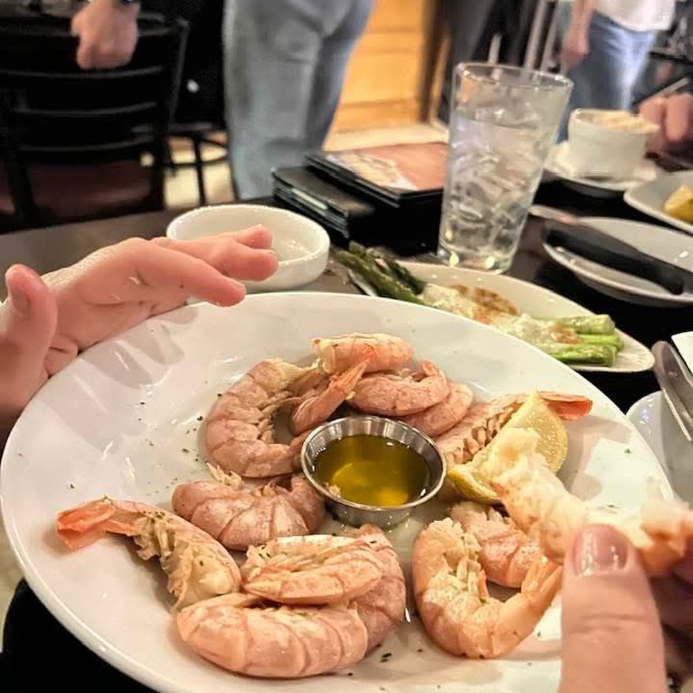 Half Shell Oyster House - Argentine Red Shrimp and asparagus - Seafood Near Me - Biloxi, Mississippi Half Shell Oyster House - Argentine Red Shrimp and asparagus - Seafood Near Me - Biloxi, Mississippi