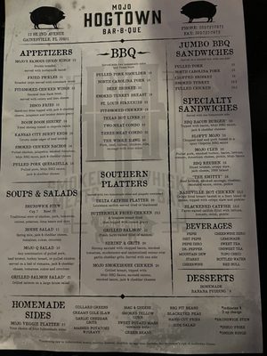 Menu photo 5 MOJO Hogtown Bar-B-Que Gainesville, FL