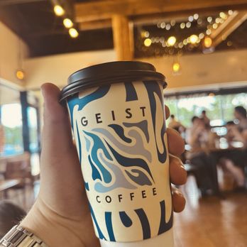Geist Coffee - Large caramel macchiato - Coffee & Tea Near Me - Fishers, Indiana