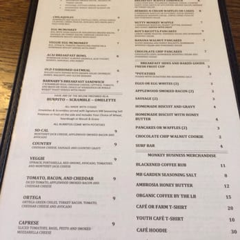 Monkey Business Cafe - Breakfast menu - Sandwiches Near Me - Fullerton, California Monkey Business Cafe - Breakfast menu - Sandwiches Near Me - Fullerton, California
