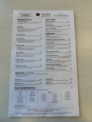 Menu photo 2 Maple Indianapolis, IN