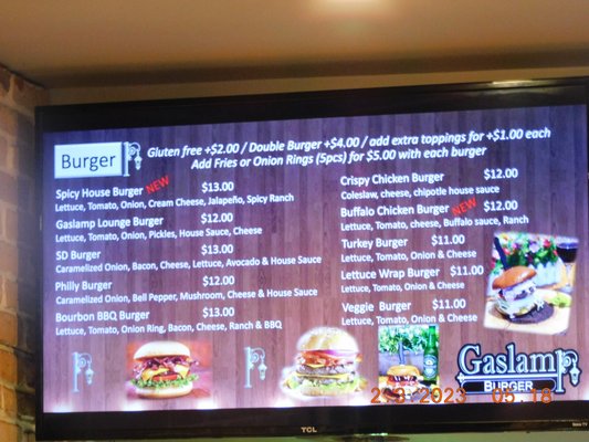 Menu photo 2 Gaslamp Burger San Diego, CA Menu photo 2 Gaslamp Burger San Diego, CA