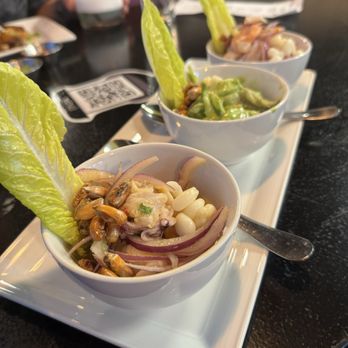 Lama Peruvian cuisine - Ceviche mixto trio - Peruvian Near Me - Mesquite, Nevada Lama Peruvian cuisine - Ceviche mixto trio - Peruvian Near Me - Mesquite, Nevada