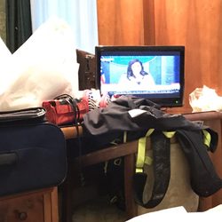 Hotel Poppi - Smallest tv I have seen and tiny room as well