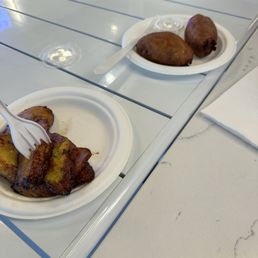 Plantains and empanadas