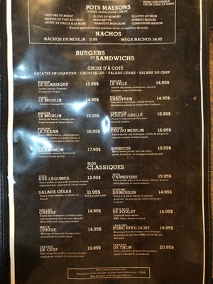 Menu photo 1 Brasseurs du Moulin Beloeil, QC Menu photo 1 Brasseurs du Moulin Beloeil, QC