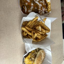 Freemon's General Store - Frito Pie, fries, cheeseburger.