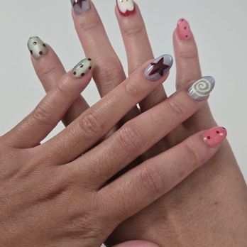 Nailtok - Fun little summer apple abstract nails - Nail Salons Near Me - Torrance, California Nailtok - Fun little summer apple abstract nails - Nail Salons Near Me - Torrance, California