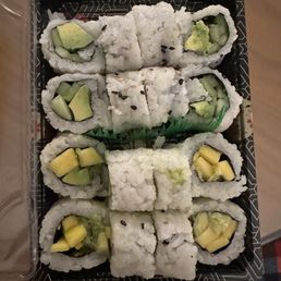 Mango Avocado Roll & Cucumber Avocado Roll Mango Avocado Roll & Cucumber Avocado Roll