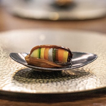 Benu - Stuffed mussel - Asian Fusion Near Me - San Francisco, California