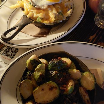 Jacob's Pickles - midnight mac (top) and brussels sprouts (bottom) - Comfort Food Near Me - New York, New York Jacob's Pickles - midnight mac (top) and brussels sprouts (bottom) - Comfort Food Near Me - New York, New York