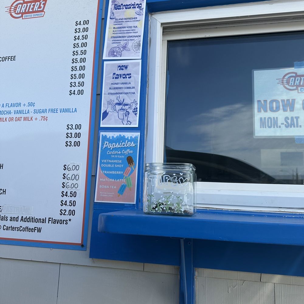 Carter's Coffee - Menu w specials - Coffee & Tea Near Me - Fort Worth, Texas