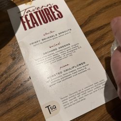 Tavern in the Square - Saturday night specials