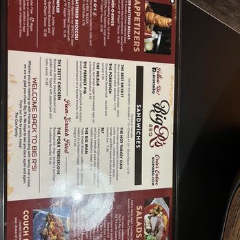 Big R's BBQ - Menu as of 05/30/2024 - Barbeque Near Me - Joplin, Missouri