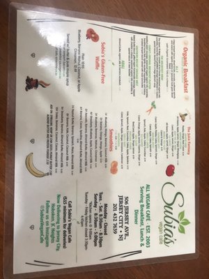 Menu photo 3 Subia's Vegan Cafe Jersey City, NJ