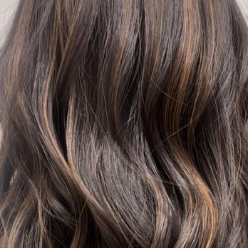 Duet - From a natural soft black to a dimensional chocolate brown with Carmel balayage highlights by Ashley Lecroy - Hair Salons Near Me - San Diego, California Duet - From a natural soft black to a dimensional chocolate brown with Carmel balayage highlights by Ashley Lecroy - Hair Salons Near Me - San Diego, California