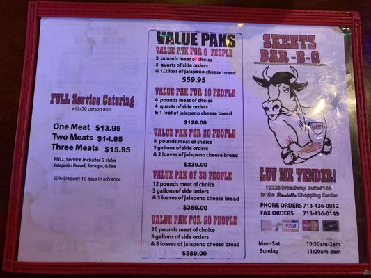 Menu photo 4 Skeets Barbeque Pearland, TX Menu photo 4 Skeets Barbeque Pearland, TX