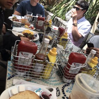 From Scratch Restaurant - Large amount of ketchup and hot sauce available on the counter as shown - Breakfast & Brunch Near Me - Carmel, California From Scratch Restaurant - Large amount of ketchup and hot sauce available on the counter as shown - Breakfast & Brunch Near Me - Carmel, California