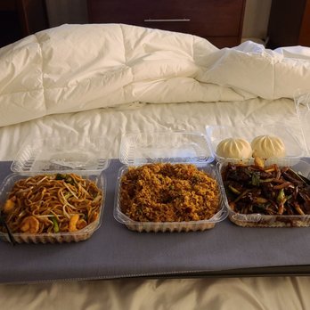 Asian King's Kitchen - From left to right: hot and sour soup, prawns chow mein, combination fried rice, mongolian beef, bbq pork steam buns, and orange chicken - Chinese Near Me - Half Moon Bay, California Asian King's Kitchen - From left to right: hot and sour soup, prawns chow mein, combination fried rice, mongolian beef, bbq pork steam buns, and orange chicken - Chinese Near Me - Half Moon Bay, California