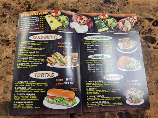 Menu photo 1 Moderns Cafe La Puente, CA