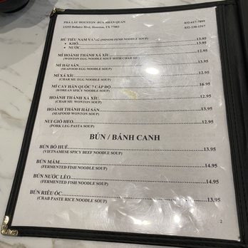Bún Nhân Quán - Menu - Vietnamese Near Me - Houston, Texas Bún Nhân Quán - Menu - Vietnamese Near Me - Houston, Texas