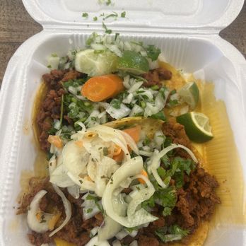 Tacos El Jefe - OMG Taco with pastor. Pastor Tacos with cilantro and onion. - Tacos Near Me - stanton, California