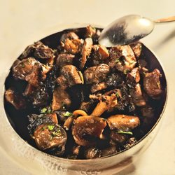 Sale e Pepe - Gorgeous sauteed wild mushrooms, perfect side dish to share.