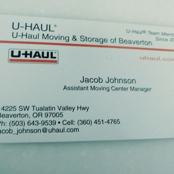 U-Haul - Jakes business card - Self Storage Near Me - Beaverton, Oregon U-Haul - Jakes business card - Self Storage Near Me - Beaverton, Oregon