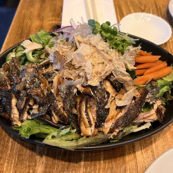 Amakara - Salmon Skin Salad - Sushi Bars Near Me - Dublin, California