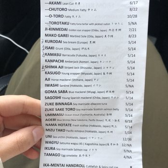 Daigo - Daily special fish - Sushi Bars Near Me - Palo Alto, California