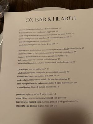 Menu photo 1 Ox Bar & Hearth Chicago, IL