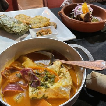 Tambo 22 - Halibut fish stew - Peruvian Near Me - Chelsea, Massachusetts Tambo 22 - Halibut fish stew - Peruvian Near Me - Chelsea, Massachusetts