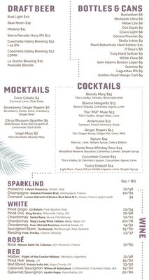 Menu photo 3 Santa Rosa Kitchen & Spirits Palm Springs, CA Menu photo 3 Santa Rosa Kitchen & Spirits Palm Springs, CA