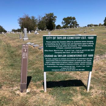 Taylor City- Cemetery - Funeral Services & Cemeteries Near Me - Taylor, Texas