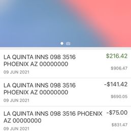 Snuck hidden charges to my Bank By La Quinta Inn Chandler.Unlawful
