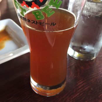 Tanoshii West Loop - Hitachino nest beer. You can see the small gas bubbles going up from the bottom which is so relaxing and cute! - Japanese Near Me - Chicago, Illinois