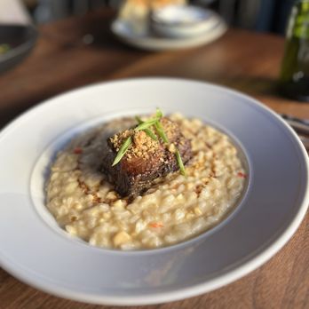 SPQR - braised beef brisket with sweet corn risotto - Italian Near Me - San Francisco, California SPQR - braised beef brisket with sweet corn risotto - Italian Near Me - San Francisco, California