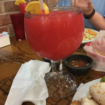 La Hacienda - Large strawberry margarita is as big as your face! - Mexican Near Me - Madison, Wisconsin La Hacienda - Large strawberry margarita is as big as your face! - Mexican Near Me - Madison, Wisconsin